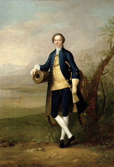 大砲を持った紳士 作： Arthur Devis