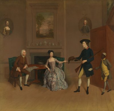 ジョン・オード、彼の妻、アン、彼の長男、ウィリアム、そして使用人 作： Arthur Devis