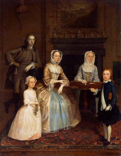 リチャード・ブル夫妻とその家族、1730-80 作： Arthur Devis