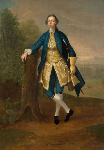 青の男の肖像、1785年。 作： Arthur Devis