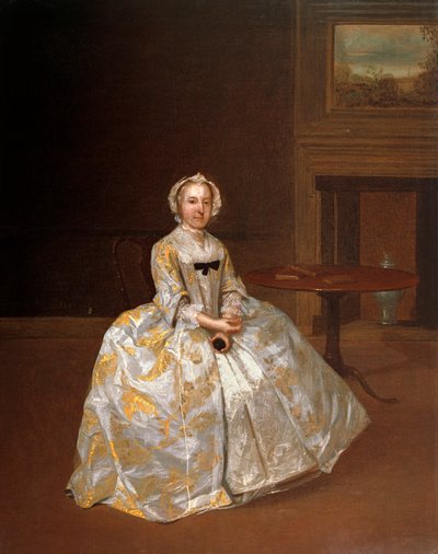 エリザベス・ヘミングさんの肖像、c.1738-42 作： Arthur Devis