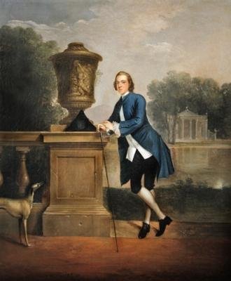 ノッティンガムシャー、アネスリーのウィリアム・チャワースの肖像 作： Arthur Devis