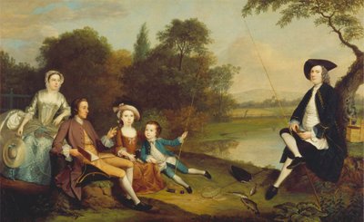 Retrato de uma família, tradicionalmente conhecida como família Swaine de Fencroft, Cambridgeshire 作： Arthur Devis