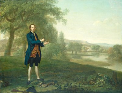 紳士網ヤマウズラの肖像画 作： Arthur Devis