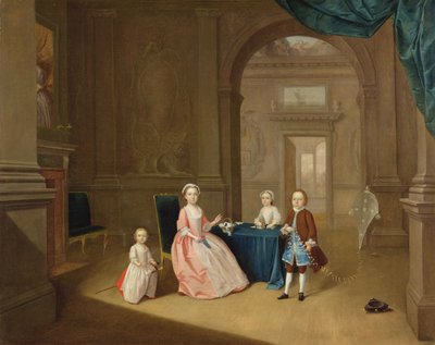 子供たちのグループの肖像、1743年頃（キャンバスに油彩） 作： Arthur Devis