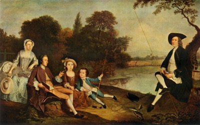 スウェイン家、1749年、1934年。 作： Arthur Devis