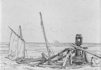 「ソープビーチで」、1887年。 作： Arthur Evershed