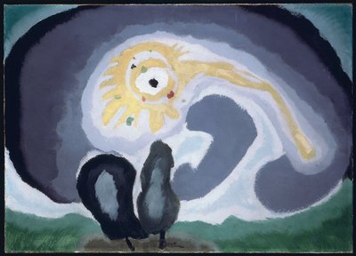 反射（キャンバスに油彩） 作： Arthur Garfield Dove