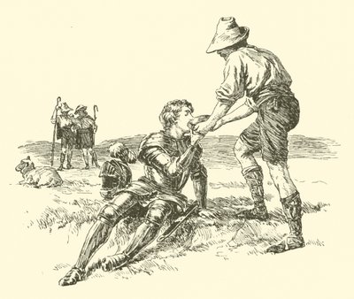 サー・カリドア、礼儀の騎士、露骨な獣の探求（エングレービング 作： Arthur George Walker