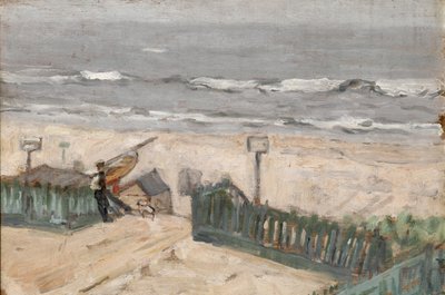 漁師と犬が水浴びする小屋、1900年頃 作： Arthur Haythorne Studd