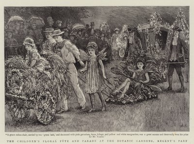 リージェンツパーク、植物園での子供たちの花の祭典とパレード 作： Arthur Hopkins