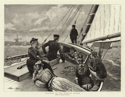 ノーフォークブロードのヨット 作： Arthur Hopkins
