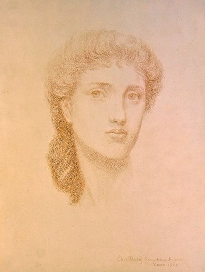 女の子の頭 作： Arthur Hughes