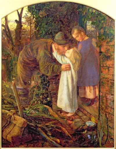 仕事帰り、1861 作： Arthur Hughes