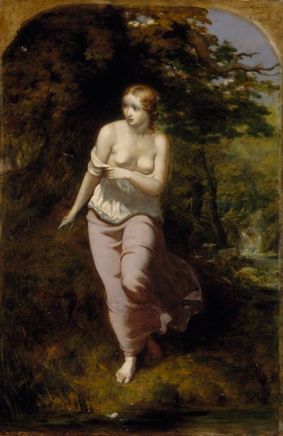 Musidora Bathing、1849 作： Arthur Hughes