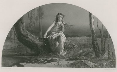 オフィーリア、ハムレット 作： Arthur Hughes
