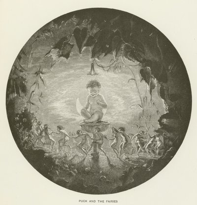 パックと妖精 作： Arthur Hughes