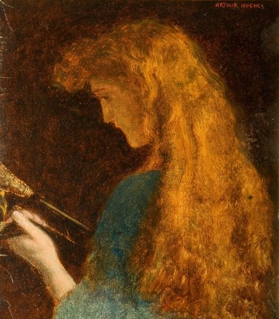 Estudo da cabeça de uma menina 作： Arthur Hughes
