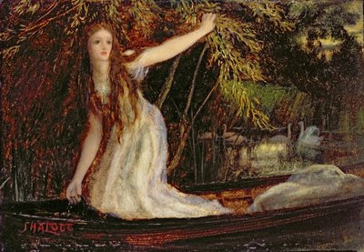 シャロットの貴婦人 作： Arthur Hughes