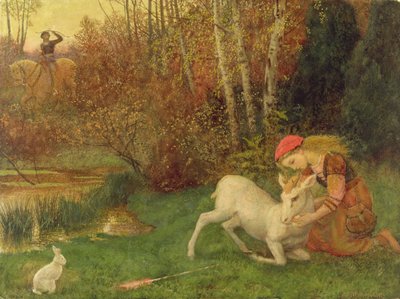ホワイトハインド、1870年頃（ガッシュ） 作： Arthur Hughes