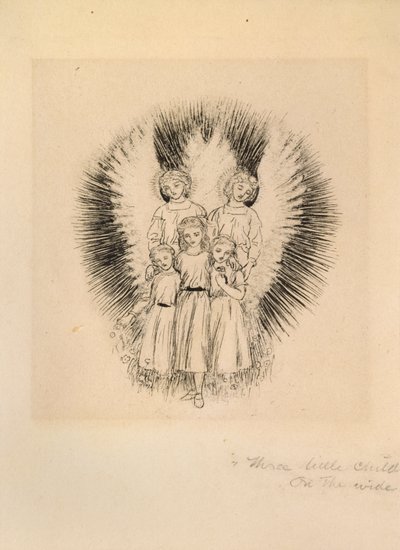 19 世紀後半、広い地球上の 3 人の小さな子供 作： Arthur Hughes