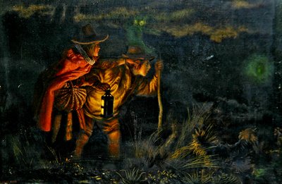 ウィル・オヴ・ザ・ウィスプ（油彩・キャンバス） 作： Arthur Hughes