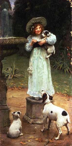 ごみのお気に入り（キャンバスに油彩） 作： Arthur John Elsley