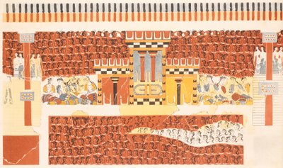 クノッソスのフレスコ画の復元 作： Arthur John Evans