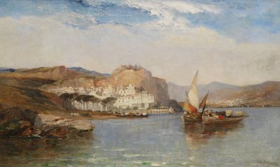 アマルフィ近郊、サレルノ湾、イタリア、1877 作： Arthur Joseph Meadows