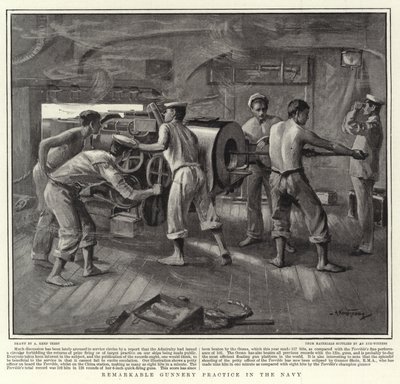 海軍における驚くべき砲術実習 作： Arthur Kemp Tebby