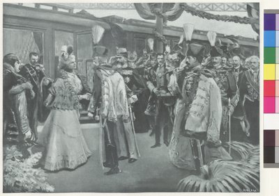 ルーマニア王室ご夫妻をブダペスト駅で歓迎 作： Arthur Lajos Halmi