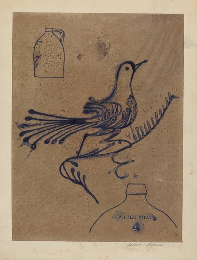 石器の水差し、c。 1937年。 作： Arthur Matthews