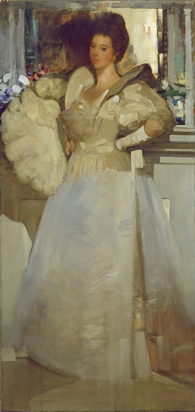 オパールとグレー、ミスレイチェルホワイトの肖像、1897 作： Arthur Melville