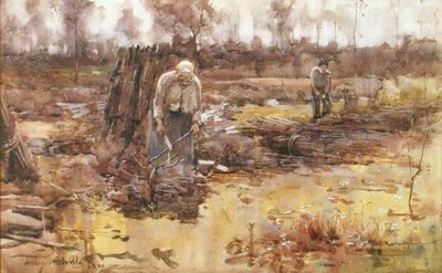 小枝採集者、グレ・シュル・ロワン 作： Arthur Melville