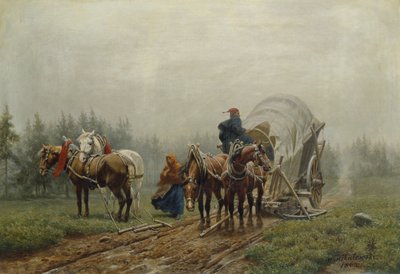 壊れた貨車、1862 作： Arthur Nikutowski