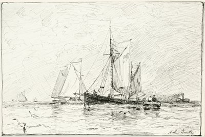 イギリス、プリマス沖のトロール船 作： Arthur Quartley