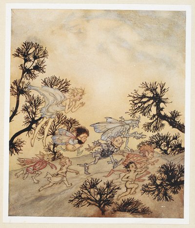 ATO IV: Cena I, linha 259 Vá cobrar meus goblins que eles moer suas juntas Com convulsões secas 作： Arthur Rackham