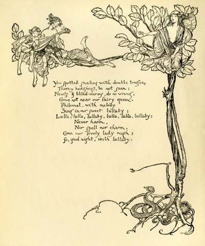 真夏の夜の夢 作： Arthur Rackham
