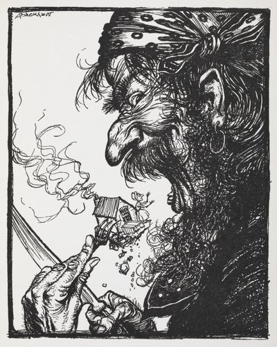 A large man eating a tiny lady and her house.   1455326   ja       japanese Successfully Translated  Original: Facade of Basilica of San Sebastiano in Acireale, Sicily, Italy, lithograph by Salvatore Puglia from Poliorama Pittoresco, n 39, May 3 Translat:  作： Arthur Rackham