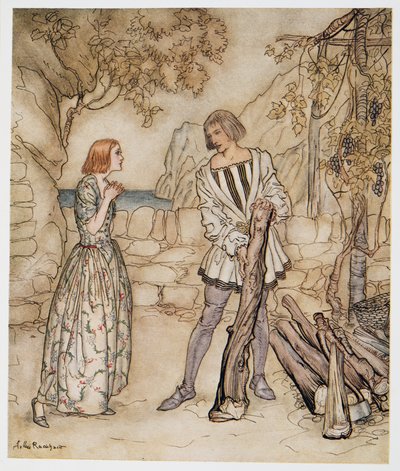 悲しいかな、さあ、祈りなさい、一生懸命に頑張らないでください。 1926 作： Arthur Rackham