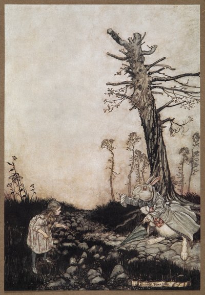 Liisa ja valkoinen kani 作： Arthur Rackham