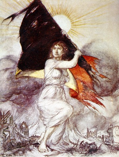 第一次世界大戦中のベルギーの寓話、アーサー・ラッカム作 作： Arthur Rackham
