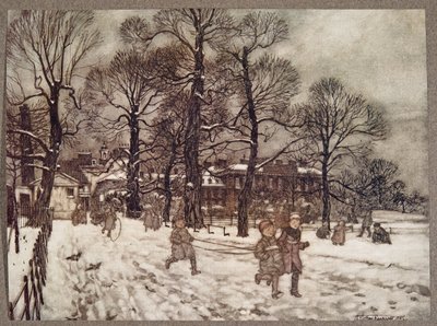 JMバリー（1860年-1937年）によってケンジントンガーデンズにあるピーターパンのパブ。 1906 作： Arthur Rackham