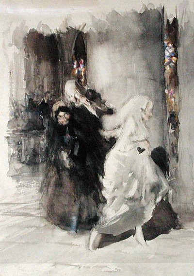 At the Wedding（水彩・紙） 作： Arthur Rackham