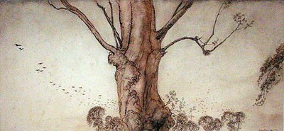 バーバラの木」（ペン、インク、水彩、紙 作： Arthur Rackham