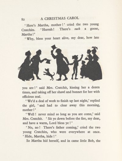 「ボブ・クラチットとタイニー・ティム」、1915年（リソ） 作： Arthur Rackham