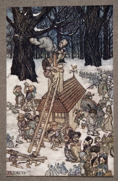 JMバリー（1860〜1937）によってケンジントンガーデンのピーターパンからマイミーの家を建てた、パブ。 1906 作： Arthur Rackham