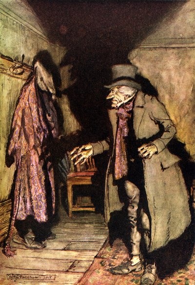 チャールズディケンズのクリスマスキャロル 作： Arthur Rackham