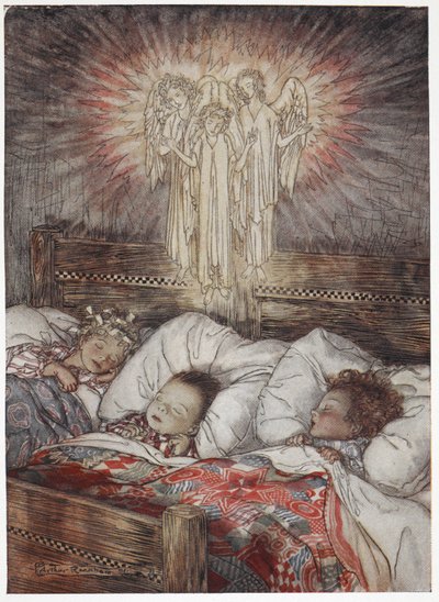 Crianças dormindo e sonhando 作： Arthur Rackham