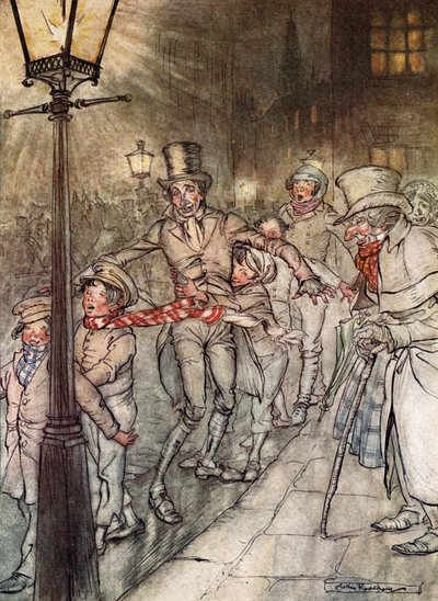 クリスマスキャロル、アーサーラッカム 作： Arthur Rackham